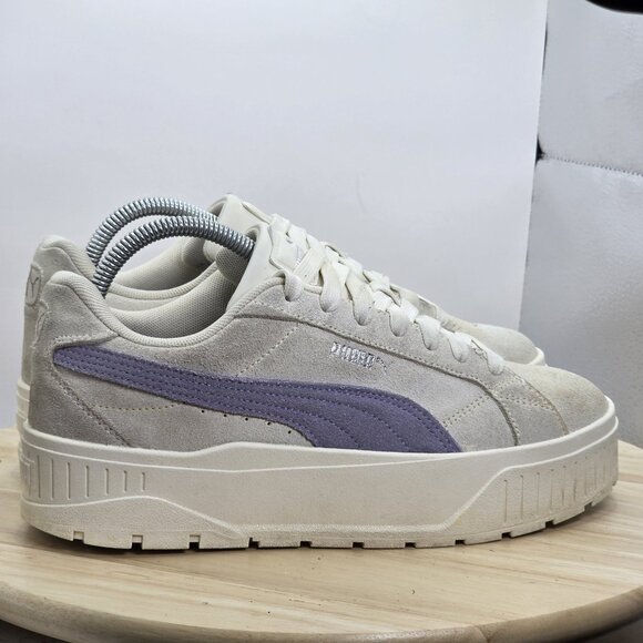 Women's Size 9.5 - Puma WMNS Karmen 2 Platform Nu Warm White Grey 406592-02 - Picture 3 of 9